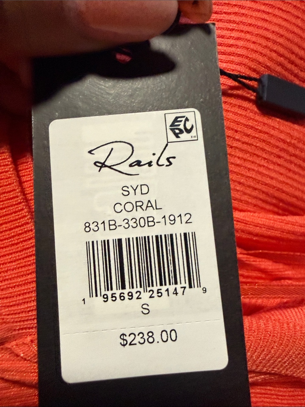NEW RAILS syd dress in coral small - Picture 4 of 10